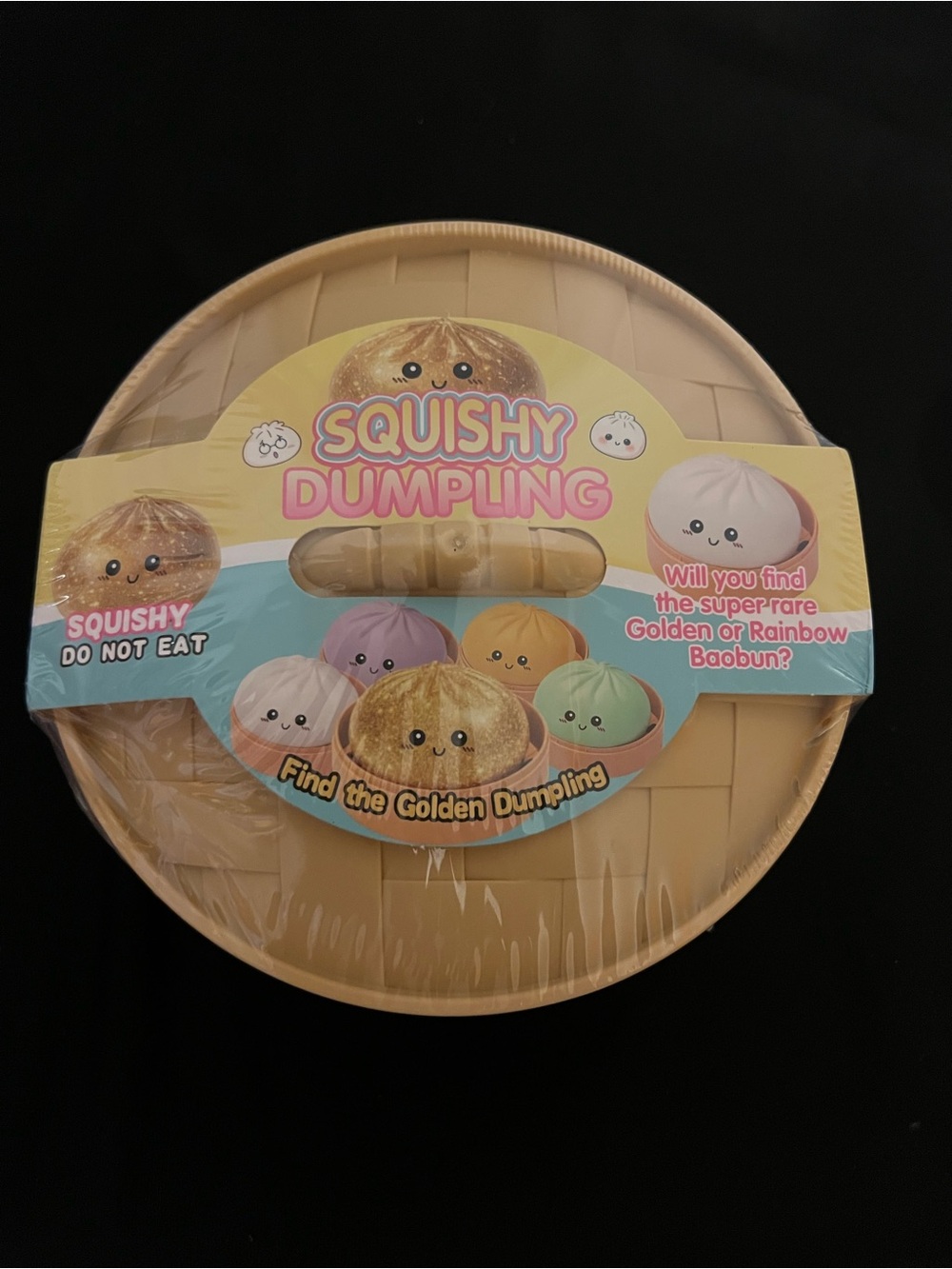 NIB Unopened Squishy Dumpling Mystery 7" Steamer Toy – Rare Golden Baobun